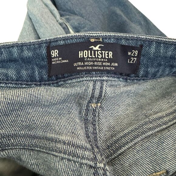 Hollister Women's Jeans Blue Size 29 9R Ultra High-Rise Mom Jean 3 Tone - Picture 13 of 13